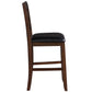 Urbana - Counter Height Chair Set of 2) - Black Synthetic Leather & Espresso