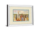 Cityscape Il By Longo - Mirror Framed Print Wall Art - Beige