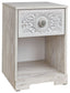 Paxberry - One Drawer Night Stand - Whitewash
