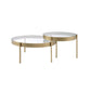 Andover - Nesting Table Set - Clear Glass & Gold