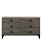 Avantika - Dresser - Faux Marble Top & Rustic Gray Oak