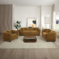 Lennox - Loveseat With 2 Pillows - Brown Chenille