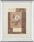 Single Peony By Vivian Flasch - Mirror Framed Print Wall Art - Light Brown
