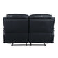 Ralorel - Motion Loveseat - Black Top Grain Leather