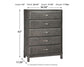 Caitbrook - Five Drawer Chest - Gray