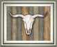 Cow Skull Il By Marla Rae Framed Print Wall Art - Light Brown