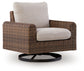 Dolan Creek - Swivel Lounge With Cushion - Gray / Brown