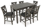 Caitbrook - Rect Drm Counter Table Set (Set of 7) - Gray