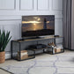 Idella - TV Stand - Rustic Oak & Black