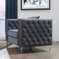 Gillian II - Chair - Light Gray Velvet