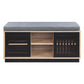 Gamaliel - Bench With Storage - Oak & Espresso