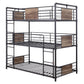Brantley - Triple Twin Bunk Bed - Sandy Black & Dark Bronze Hand-Brushed