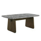 Dillon - Dining Table With Marble Top - Natural / Walnut