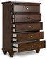 Danabrin - Five Drawer Chest - Brown