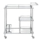 Splinter - Serving Cart - Clear Glass & Chrome