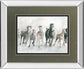 Running Wild By Carol Robinson - Mirror Framed Watercolor Print Wall Art - Dark Gray