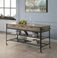 Macaria - 33" Kitchen Island - Rustic Oak & Black