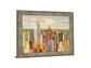 Sunlit Skyline - 28" x 34" Framed Wall Art - Gold