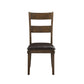 Nabirye - Side Chair Set of 2) - Esspresso Synthetic Leather & Dark Oak