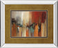 Skyline By Cat Tesla - Mirror Framed Print Wall Art - Light Brown