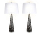 "Eclipse Radiance" Art Glass Table Lamp (Set of 2) - Black Art Glass