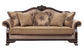 Chateau De Ville - Sofa With 5 Pillows Same Lv01588) - Fabric & Espresso