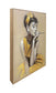 Golden Muse I Hand-Embellished Canvas In Frame - Gold / Beige