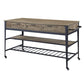 Macaria - 33" Kitchen Island - Rustic Oak & Black