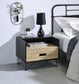 Melkree - Accent Table - Oak & Black