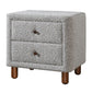 Cleo - Nightstand - Gray Boucle