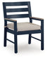 East Beach - Arm Chair With Cushion (Set of 2) - Blue