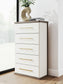 Kendanport - Five Drawer Chest - Brown / White