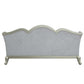 Qunsia - Sofa With 5 Pillows - Light Gray Linen & Champagne