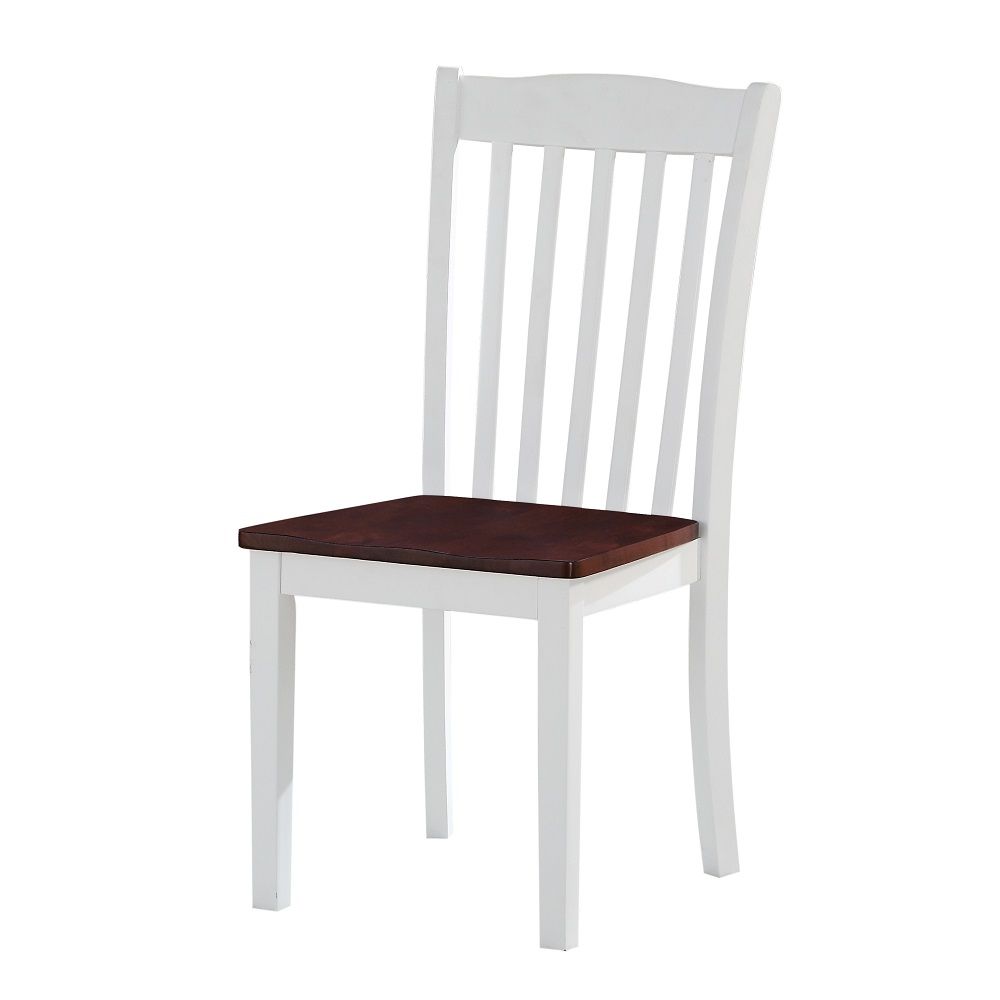 Green Leigh - Side Chair Set of 2) - White & Walnut