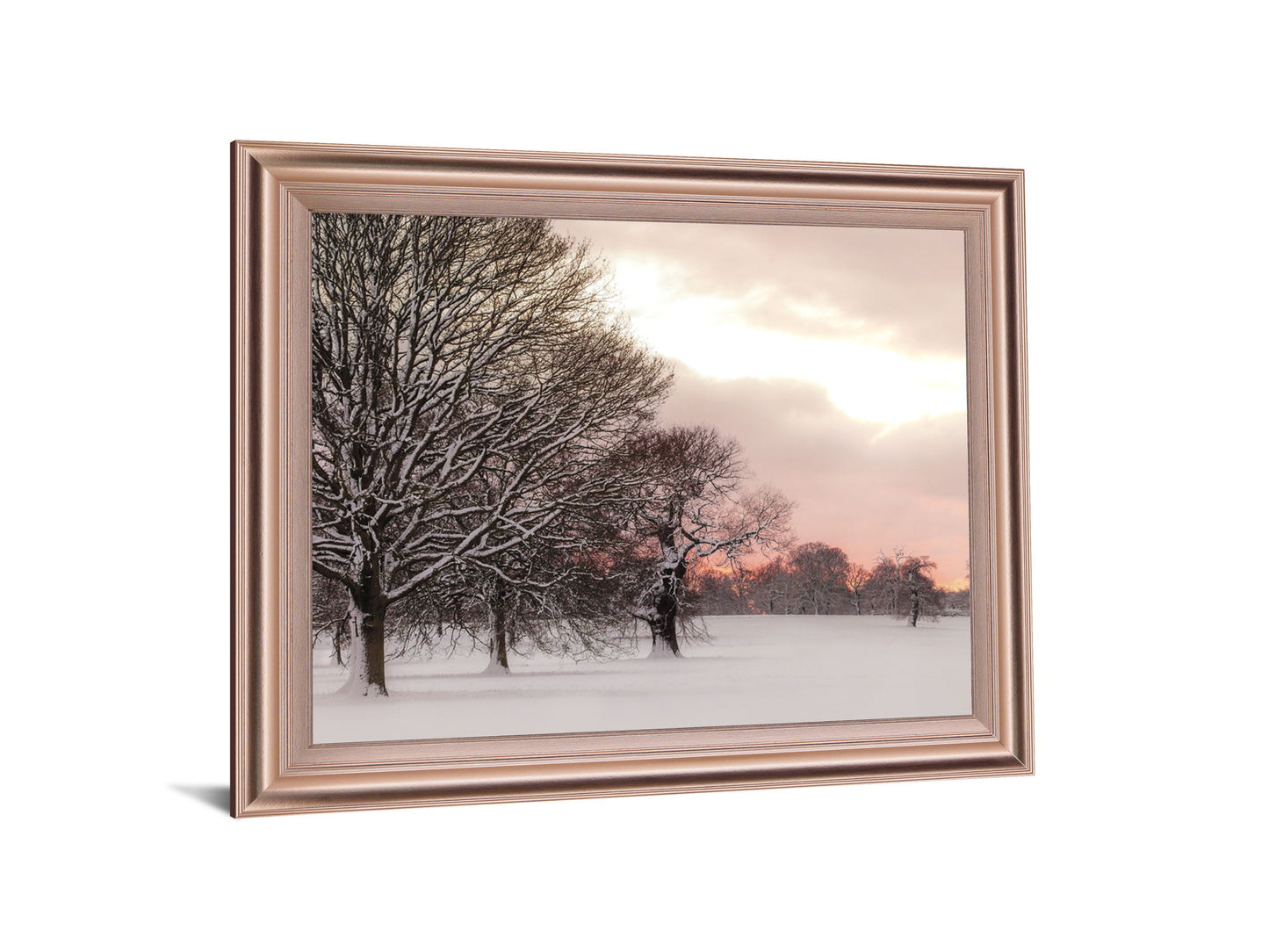 Icy Dawnview - 28" x 34" Framed Wall Art - Pink