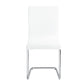 Palton - Side Chair Set of 2) - White Synthetic Leather & Chrome
