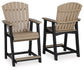 Fairen Trail - Barstool (Set of 2) - Black / Driftwood