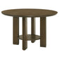 Ottowa - 5 Piece Round Wood Dining Room Table Set - Brown