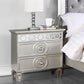 Varian - Nightstand - Silver & Mirrored