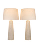 Mystic Frost Glass Table Lamp With Night Light (Set of 2) - Frosted Glass / Frosted Crystal
