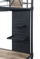 Cordelia - Twin Loft Bed With Desk - Antique Oak, Sandy Black & Dark Bronze Hand-Brushed