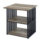 Zudora - Nightstand - Antique Oak & Black
