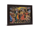 Jazzy Scarlet Soirée - 28" x 34" Framed Wall Art - Beige