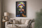 Chromatic Muse Hand-Embellished LED Canvas In Frame - Black / Multicolor