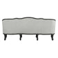 Samael - Sofa With 3 Pillows - Gray Linen & Dark Brown