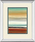 Horizon Lines II By Tesla Mirrored Frame - Light Brown
