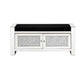 Noralie - 47" Bench With Storage - Mirrored & Faux Diamonds