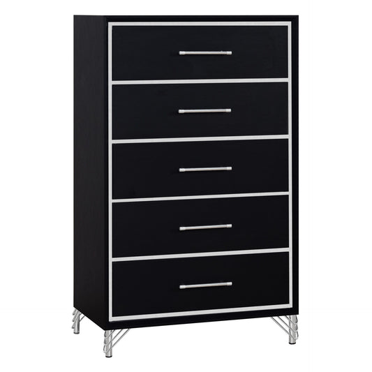 Ava - 5 Drawer Chest - Ebony