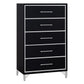 Ava - 5 Drawer Chest - Ebony