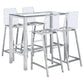 Tolbert - 5 Piece Bar Set With Acrylic Chairs - Clear And Chrome
